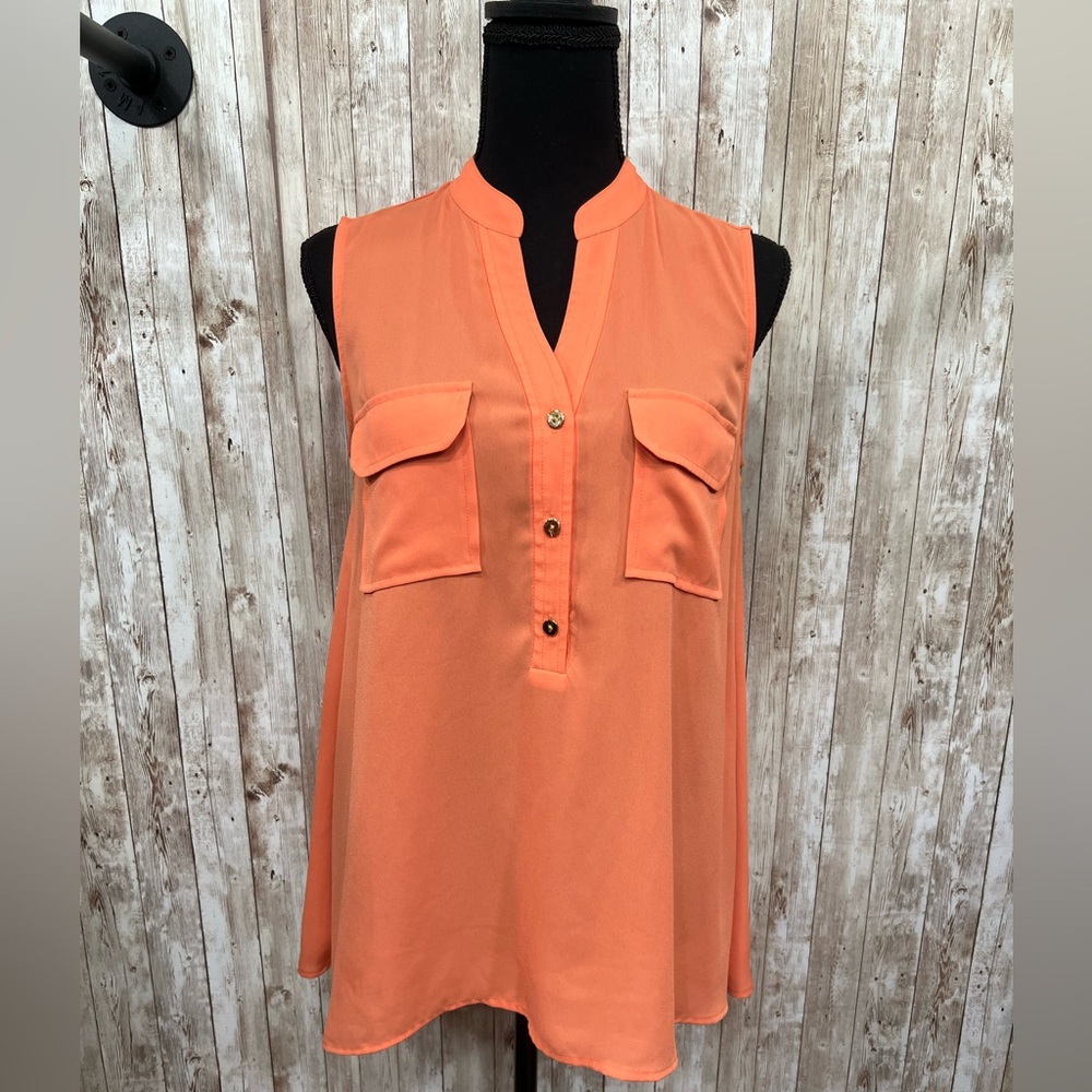 Alfani Orange Sleeveless Shirt‎